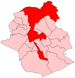 Localização da Cidade de Bruxelas na Região da Capital Bruxelas