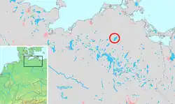 Mapa do Lago Kummerow