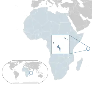 Localização Seicheles Seicheles