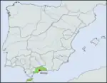 Localização de Taifa de Málaga