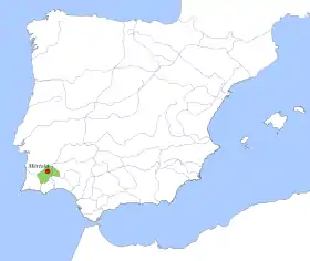 Localização de Reino de Mértola