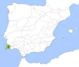 Localização de Reino de Silves