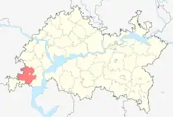Localização do distrito de Buinsky no Tartaristão