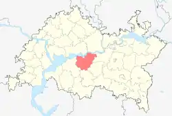 Localização do distrito de Tchistopolski no Tartaristão