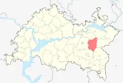 Localização do distrito de Sarmanovsky no Tartaristão