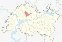 Localização do distrito de Tyulyachinsky no Tartaristão