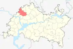 Localização do distrito de Vysokogorsky no Tartaristão