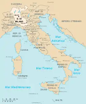 Localização de Milão