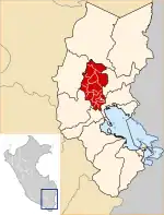 Localização da província de Azángaro na região de Puno