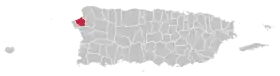 Localização de Aguada em Porto Rico