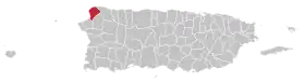 Localização de Aguadilla em Porto Rico