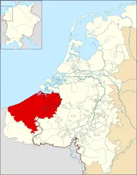 Localização de Condado da Flandres