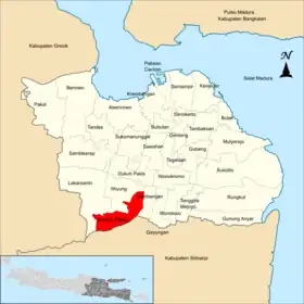 Localização de Karangpilang na cidade de Surabaia