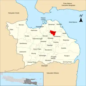 Localização de Simokerto na cidade de Surabaia