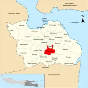 Localização de Wonokromo na cidade de Surabaia