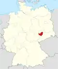 Localização de Leipzig na Alemanha