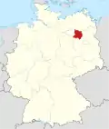 Localização de Prignitz Oriental-Ruppin na Alemanha