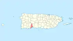 Localização de Guayanilla em Porto Rico