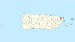 Localização de Luquillo em Porto Rico