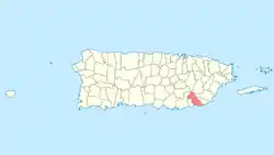 Localização de Patillas em Porto Rico