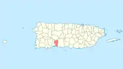 Localização de Peñuelas em Porto Rico