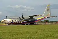 Um C-130H Hercules colombiano.