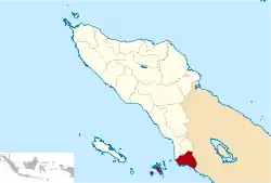 Localização da regência de Achém Sinquil na província de Achém