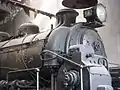 Locomotiva a turbina equipada com sistema Ljungström M3t nr 71 no Museu Ferroviário de Grängesberg.