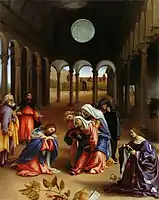 Lorenzo Lotto 1521, Berlim, com São Pedro, São João e Maria Madalena.