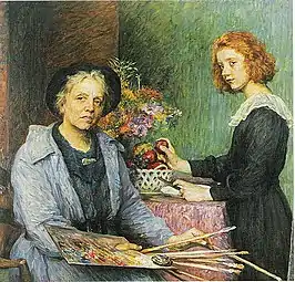 The Artist and Her Model, 1921