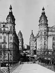 A construção da estação, em 1905.