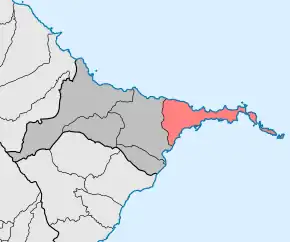 Localização no município de Machico