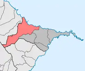 Localização no município de Machico