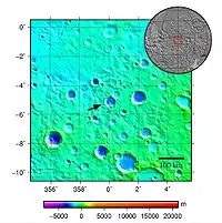 Imagem do MOLA da cratera Airy.
