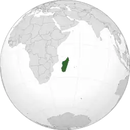 Localização  República de Madagáscar