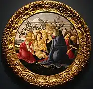 Madonna and five angels, Botticelli, c1485–1490
