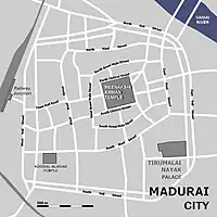 map indicating streets of a waste