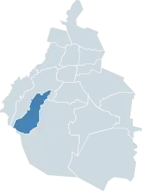 Localização de La Magdalena Contreras na Cidade do México
