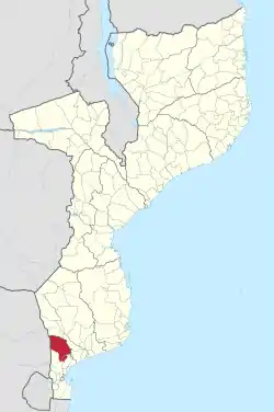 Localização do distrito de Magude em Moçambique