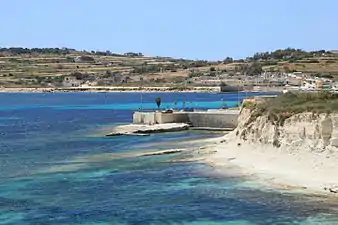 St. Thomas Bay, onde os otomanos desembarcaram
