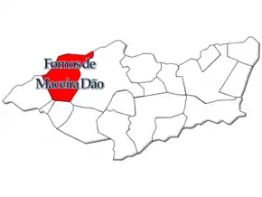 Localização no município de Mangualde