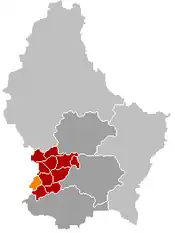 Localização de Clemency em Luxemburgo