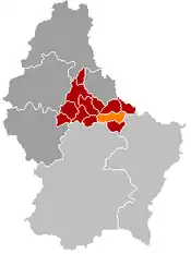 Localização de Ermsdorf em Luxemburgo