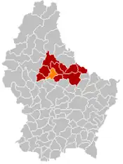 Localização de Ettelbruck em Luxemburgo