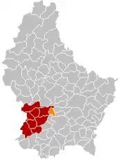 Localização de Kopstal em Luxemburgo