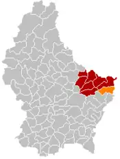 Localização de Mompach em Luxemburgo