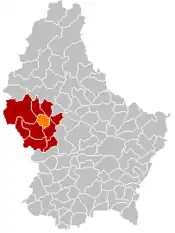 Localização de Préizerdaul em Luxemburgo