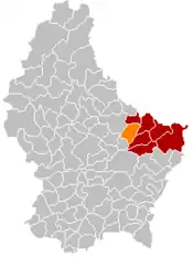 Localização de Waldbillig em Luxemburgo