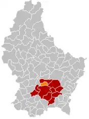 Localização de Walferdange em Luxemburgo