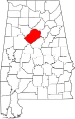 Localização do Condado de Jefferson (Alabama)